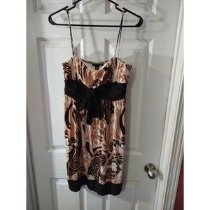 City Studio Dress Size L Multicolor Sleeveless Front Tie Design